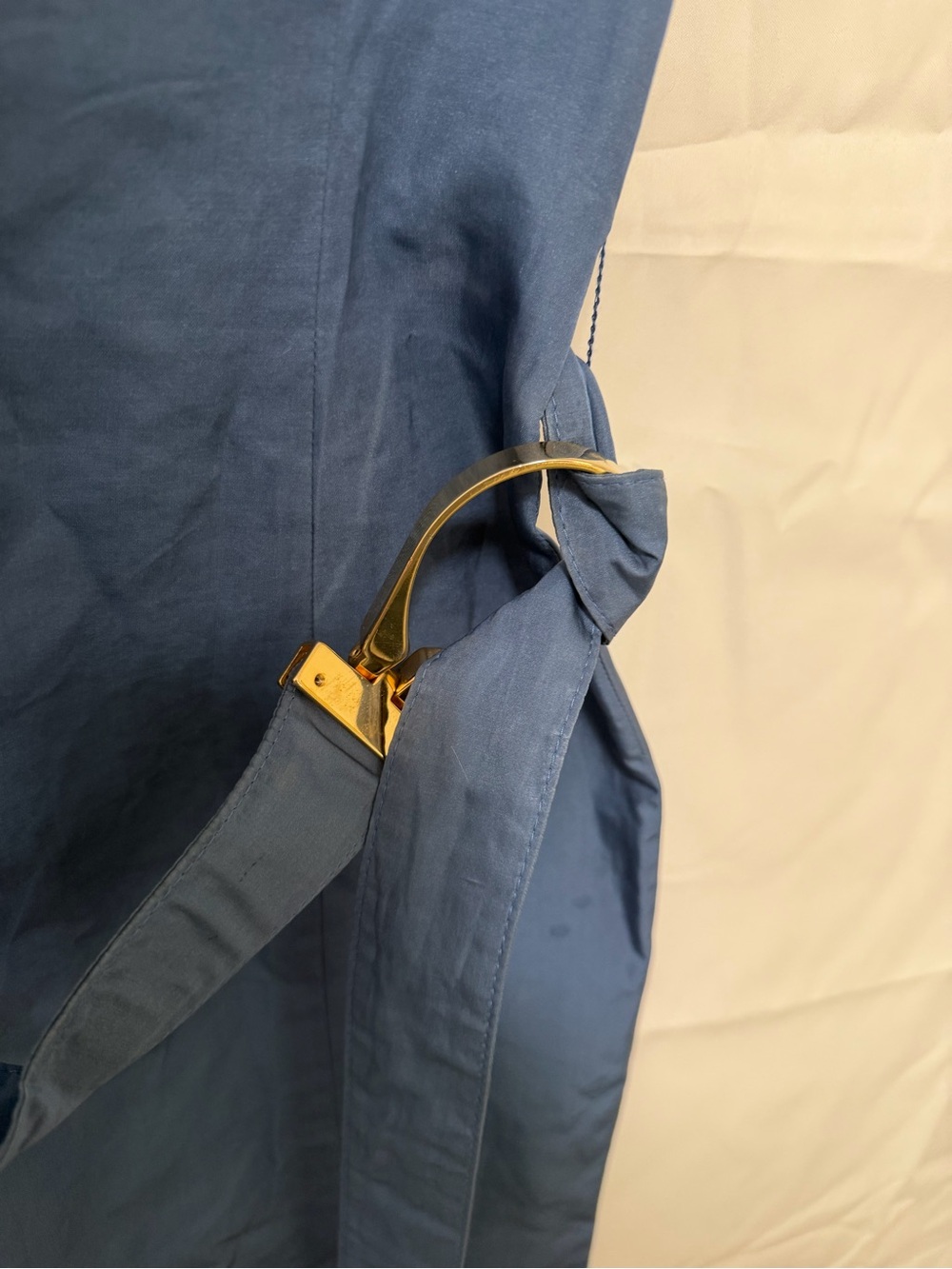 Carolina Herrera Blue Short-Sleeve Midi Shirt Dress - Picture 3 of 10